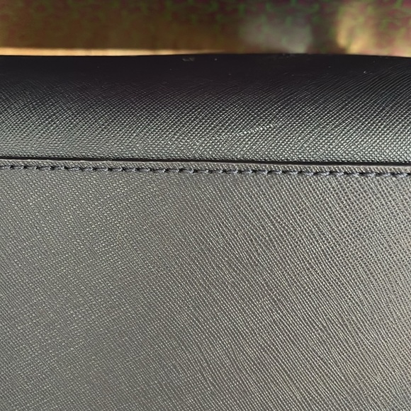 Tory Burch Navy Saffiano Leather Robinson Tote & silk floral bag charm. - Picture 15 of 15